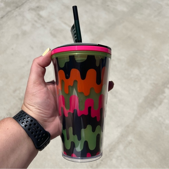 Starbucks glow in the dark grande tumbler cold cup with stickers - NWT - Picture 2 of 4